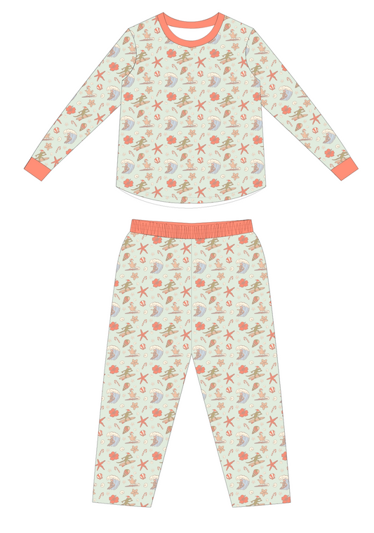 Surfing into Christmas - Matching Family Pajamas - Adult (Limited Drop)